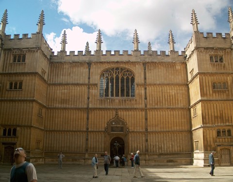 Jon in the Bodleian Library, Oxford