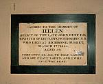 Memorial to Helen Duff